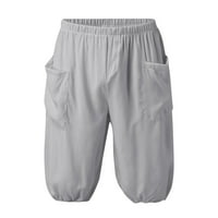 Baycosin plaže kratke hlače za muškarce Ljeto u boji Casual Hlats Labavi elastični džep za struk pamučne