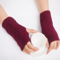 Woxinda pletena ruka bez prstiju drži zimske djevojke rukavice Mitten tople žene tople meke rukavice