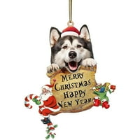 Ukrasi za božićne pse Akrilni viseći ukrasi drveća za zidne prozore u zatvorenom vanjsku upotrebu