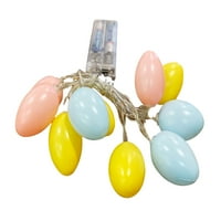 Svjesna svjetla za uskrsnu jaju. Jaja u nizu s ružičastom, žutim, plavim jajima. Ukupno 48