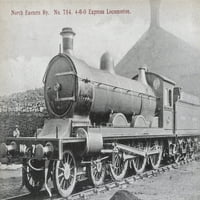 Locomotive br. 4-6- Express poster Ispis od strane institucije mehaničkih inženjera Mary Evans