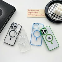 Crystal Clear futrola za iPhone Pro, magnetski poklopac kompatibilan sa magsafe bežičnom punjenjem,