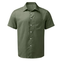 Muško ljetno casual top košulja polka dot prugastim košuljem za ispis kratkih rukava isključite košulju