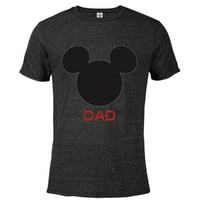 Disney Mickey Mouse Ota Porodica - Pomiješana majica s kratkim rukavima za odrasle - Prilagođeno-crno
