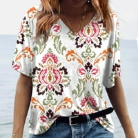 MLQIDK Bluze za žene Ljeto Kratki modni modni vrhovi rukav ležerna ženska bluza Modna košulja Žene Mint