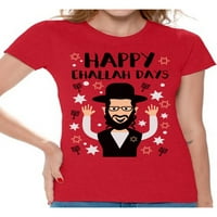 Awkward Styles Hanukkah majica Happy Challah Dane majica za žene