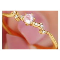 ROSE KARTERS LEAFI LIST Prsten s dijamantom za žene, 14k žuto zlato, SAD 8.00