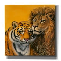 Epic Graffiti 'Lion & Tiger' Harro Maass, Platno Zidna Art, 26 X30