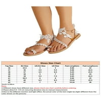 Lacyhop ženske cipele za plažu čipke cvijeće ravne sandale klizne boemske sandale casual lagana kanta
