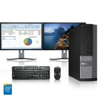 Obnovljen Dell Optiple Desktop računar 2. GHZ Core Quad Tower PC, 8GB, 250GB HDD, Windows X64, 17 Dual
