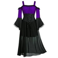 Oslobođajte svoje čari Himego Gothic Romance Haljina Nova gotička maturalna haljina za žene Halloween
