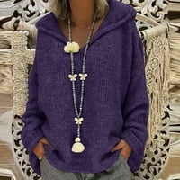 Znojici Caicj Plus za žene Ženski kardigan džemperi dugih rukava plus veličina Čvrsta kamena pletene