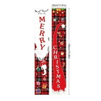 Baywell Božićne trijem potpisuju, osmijeh Santa Claus i nestašni snjegović veseli božićni prednji prozorski festival Dekor