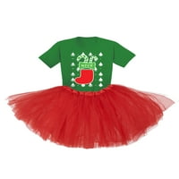 Neugodni stilovi Ugly Christmas Tutu Suktion Set Lijepi Xmas Čarapa za djevojčice Balet Outfit