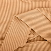 Lovskoo Božićne dame Solid Color Sports Suit vest kratke hlače Dvije set Žene dvodijelni okrugli vratovi