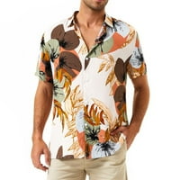 Muška ljetna bluza muški brod vrat kratkih rukava ljetna klupa Botton-down majica Havajska ljetna klupa
