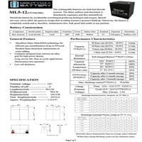 ML5- - 12V 5Ah SOLE BD Alarm Back Up DSC sigurnosna ploča Zamjenska baterija - Pack