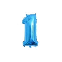 Party Balloon aluminijumski broj folije balon za vjenčanje rođendan zabava, broj 1, plavi