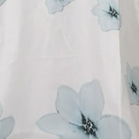 Atinetok ženske vrhove Dressy casual modni gumb gore udobne prozračne pamučne posteljine labave majice