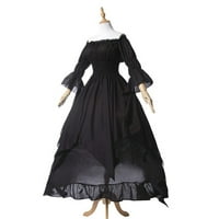 Daqian haljine za žene plus veličine Ženski dugi rukav rukav dress dress duljina Cosplay haljina Halloween