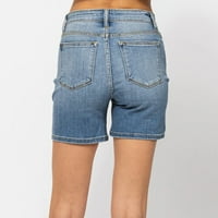 Ociviesr ženske casual moda tanki džepovi kratke hlače traperice kratke hlače klasična plus mama jean