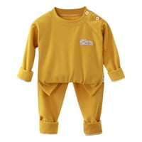 Djevojke Outfits Dječji dječaci Toddler Soft Pajamas Toddler Soild s dugim rukavima Kid Sleep Baby odjeća