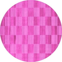 Ahgly Company u zatvorenom krugu karirane ružičaste moderne prostirke, 5 'kruga