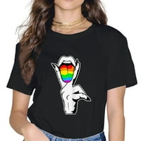 Pride LGBT lezbijske duge žene modni kratki rukav ležerni okrugli vrat poklon majica