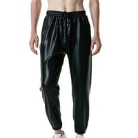 Lilgiuy Men casual modne čipke elastirane ispis pantalone za ispis pantalone za crtanje za atletski