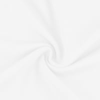 Ženski vrhovi ženske modne ležerne majice kratkih rukava V izrez Solid Boja Ljetni vrhovi bijeli l