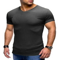 Bomotoo muške ljetna bluza V izrez majica na majici prozračna osnovna vitka dukserica