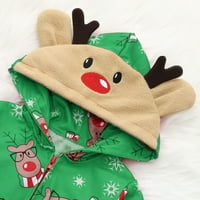 Baby dojenčad jelena HOOD ROMPER kombinezon Porodica Pajamas Spavaće za spavanje Božićno podudaranje
