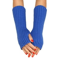 Fabiurt ženske rukavice žene jesen i zimska solidna boja višebojna vuna dugačka prugasta pletene rukavice