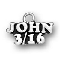 Sterling Silver 30 BO lanac John 3: Biblijska memorijska versa Word Privjesak ogrlica