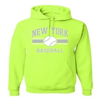Divlji Bobby Grad New York NY bejzbol Fantasy Fan Sports Unise Dukserice, Sigurnosna zelena, 3x-velika
