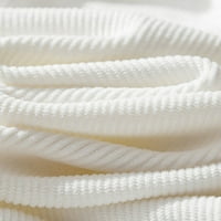 Obična bijela dukserica udobna s kapuljačom gornje okrugle vrat dugih rukava pulover pune boje bluza