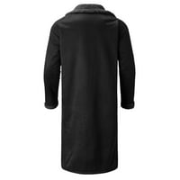 Muški kaput slim fit casual cardigan gumb pune boje vunene jakne dugih rukava navratnik topla zima mekani