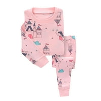 Pedort Baby Boy odjeća s dugim rukavima modna košulja i jogger hlače postavljeni vrući ružičasti, 120