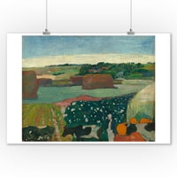 Haystacks u Bretanja - remek-djelo Classic - Umjetnik: Paul Gauguin C