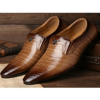 LUMENTO MENS LOAFERS Business Oxfords Slip na haljini cipele Lagane cipele Radni showed Square Toe Loafer