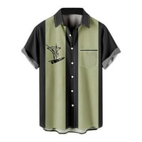 Šumyyashe Muške majice Ljeto mužjak Havaii Loose Print košulje Okrenite košulju kratkih rukava kratkih
