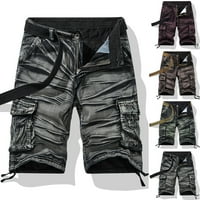 Muški teretni kratke hlače Casual multi džepne patentni zatvarač Deco kratke hlače na otvorenom lagane