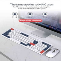 Urbana punjiva bežična tastatura i miš, ključevi za mlijeko Punoj veličini 2. GHz i Bluetooth šarene