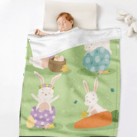 DiCasser Easter Bunny bacajte pokrivač sa jastukom opružnim zečevima i cvijeće za posteljinu kauč za dnevnu sobu