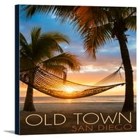 Stari grad - San Diego, Kalifornija - Hammock & Sunset - Lantern Press Photography