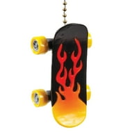 Skateboard sa plamenom stropom ventilatora ili lakim lakom