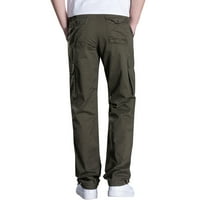 Daqian znoj hlače za muškarce čišćenje muških plus veličine pamučne multi-džepne cjelokupne pantalone