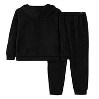 Grianlook Women dvije odijelo odijelo dugih rukava Termalni jogger set ženske kapuljače Ležerne prilike sa džepovima Redovna crnka crna xxl