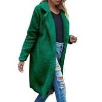 DRPGunly zimski kaputi za žene, dame modni u boji dugih rukava janje od janjetih kaputa dugačkih kaputa za žene, djevojke 'gorske odjeće Jakne i kaputi zeleni s