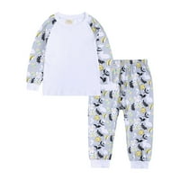 Toddler Boys Girls Kids Baby Dugi rukav Uskršnji zeko-jaja Pajamas Kućni odjevni odjeća